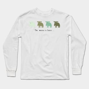 4 Mooses in a row Long Sleeve T-Shirt
